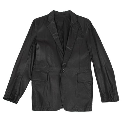 Y's for men Lamb Leather 1B Tailored Blazer Black Size 1