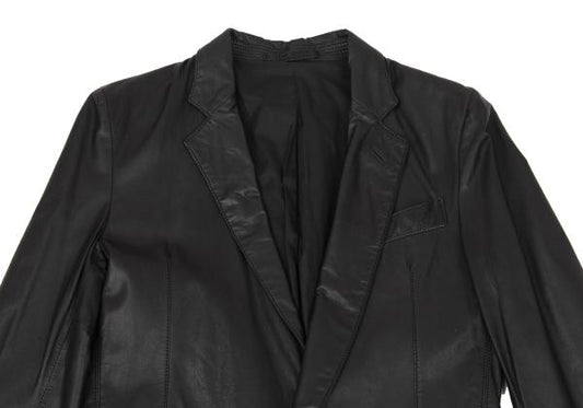 Y's for men Lamb Leather 1B Tailored Blazer Black Size 1