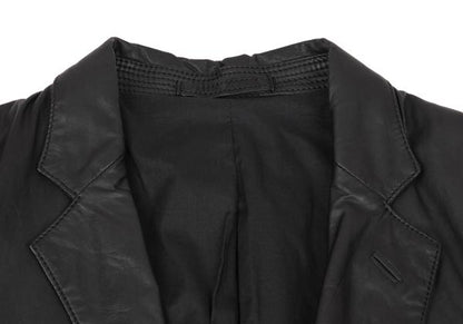 Y's for men Lamb Leather 1B Tailored Blazer Black Size 1