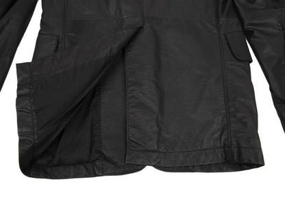 Y's for men Lamb Leather 1B Tailored Blazer Black Size 1