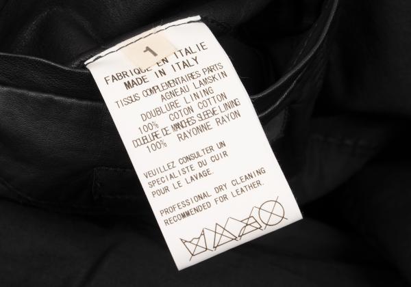 Y's for men Lamb Leather 1B Tailored Blazer Black Size 1