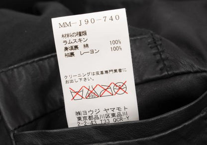 Y's for men Lamb Leather 1B Tailored Blazer Black Size 1
