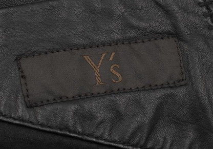 Y's for men Lamb Leather 1B Tailored Blazer Black Size 1