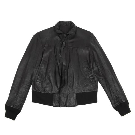 Y's for men Kangaroo Leather Ring Zip Blouson Green Size 2