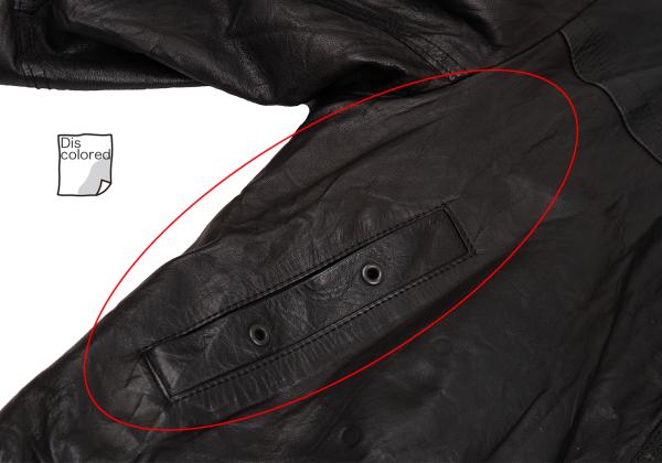 Y's for men Kangaroo Leather Ring Zip Blouson Green Size 2