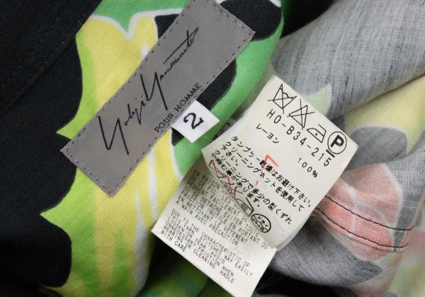 Yohji Yamamoto POUR HOMME 11SS Shirt Black/Green Size 2