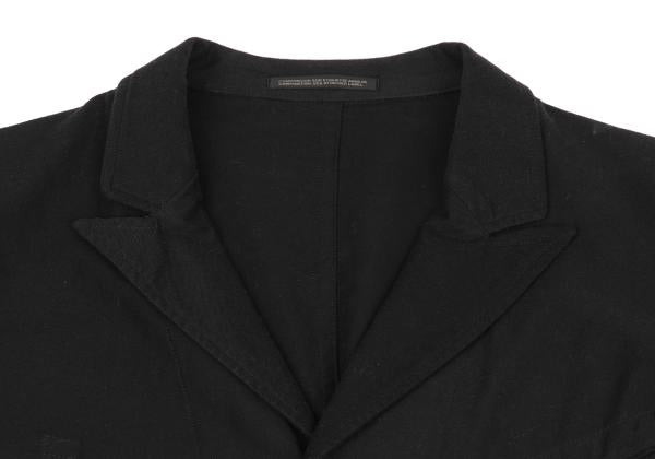 Yohji Yamamoto POUR HOMME Patch Long Jacket Black Size 2