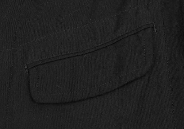 Yohji Yamamoto POUR HOMME Patch Long Jacket Black Size 2
