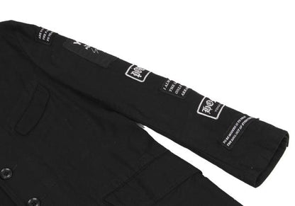 Yohji Yamamoto POUR HOMME Patch Long Jacket Black Size 2
