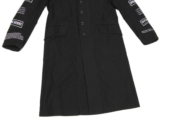 Yohji Yamamoto POUR HOMME Patch Long Jacket Black Size 2