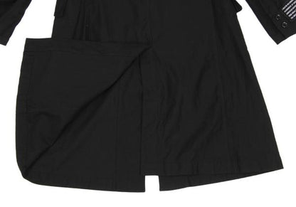 Yohji Yamamoto POUR HOMME Patch Long Jacket Black Size 2