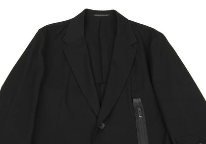 Yohji Yamamoto POUR HOMME Wool Gabardine Jacket Black Size 3