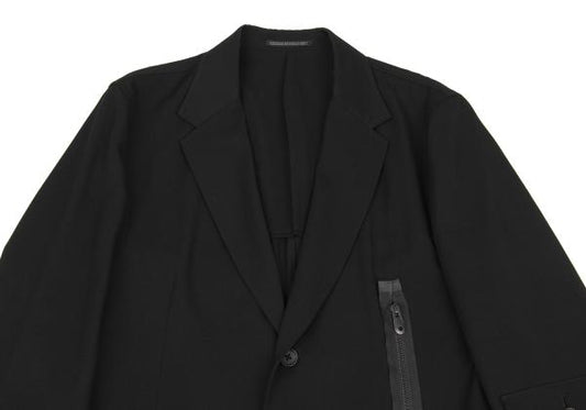 Yohji Yamamoto POUR HOMME Wool Gabardine Jacket Black Size 3