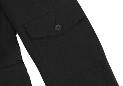 Yohji Yamamoto POUR HOMME Wool Gabardine Jacket Black Size 3