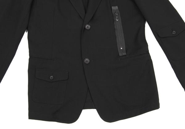 Yohji Yamamoto POUR HOMME Wool Gabardine Jacket Black Size 3