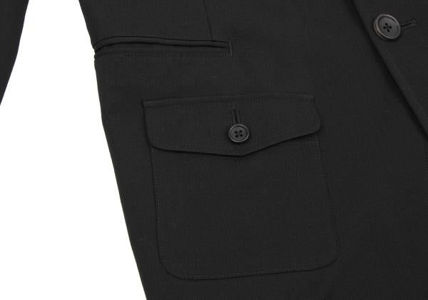 Yohji Yamamoto POUR HOMME Wool Gabardine Jacket Black Size 3