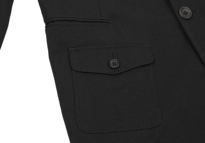 Yohji Yamamoto POUR HOMME Wool Gabardine Jacket Black Size 3