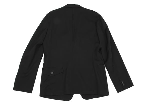 Yohji Yamamoto POUR HOMME Wool Gabardine Jacket Black Size 3