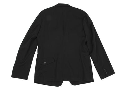 Yohji Yamamoto POUR HOMME Wool Gabardine Jacket Black Size 3