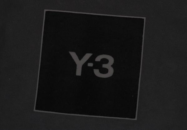 Y-3 Cotton Flocked Logo Print Sweatshirt Black Size S