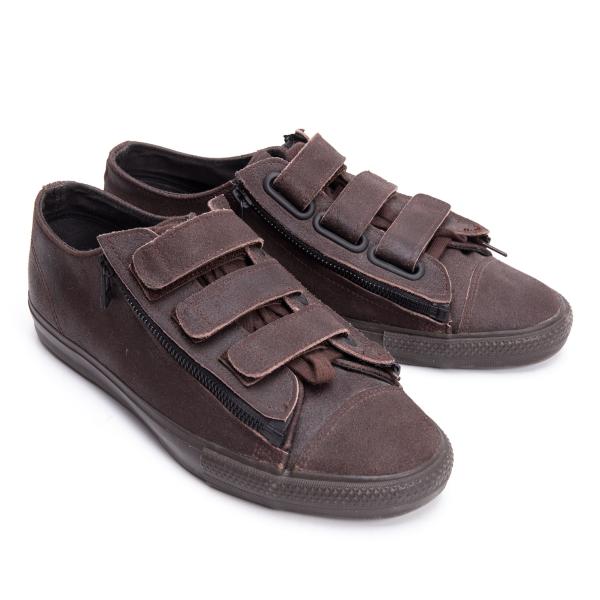 Y's for men Velcro Lace-Up Leather Dark Brown Shoes Size 27cm