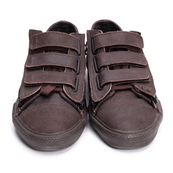 Y's for men Velcro Lace-Up Leather Dark Brown Shoes Size 27cm