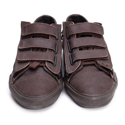 Y's for men Velcro Lace-Up Leather Dark Brown Shoes Size 27cm
