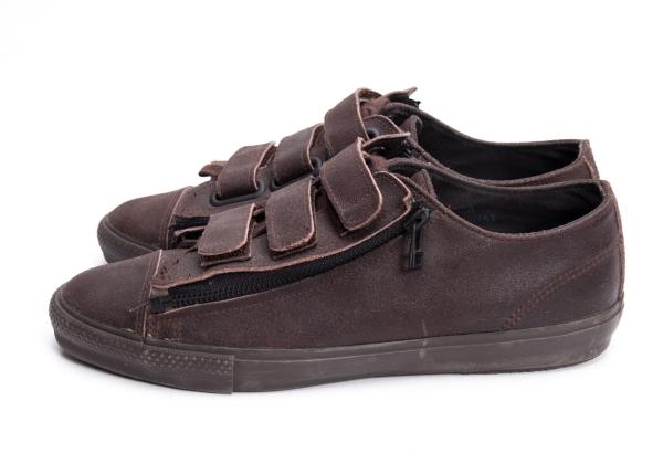 Y's for men Velcro Lace-Up Leather Dark Brown Shoes Size 27cm
