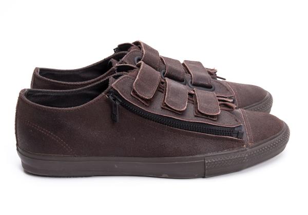 Y's for men Velcro Lace-Up Leather Dark Brown Shoes Size 27cm