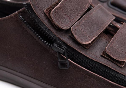 Y's for men Velcro Lace-Up Leather Dark Brown Shoes Size 27cm