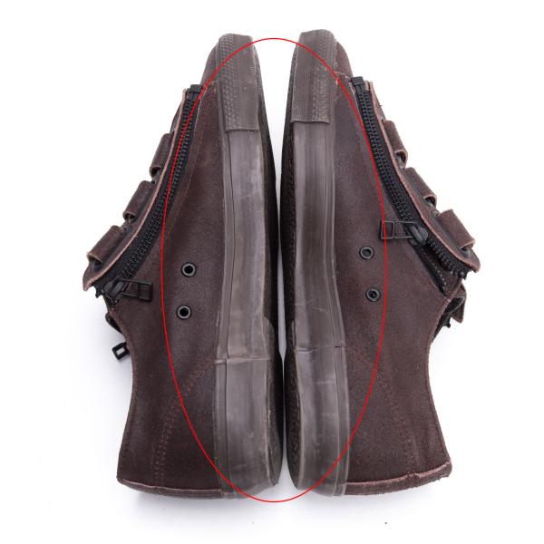 Y's for men Velcro Lace-Up Leather Dark Brown Shoes Size 27cm