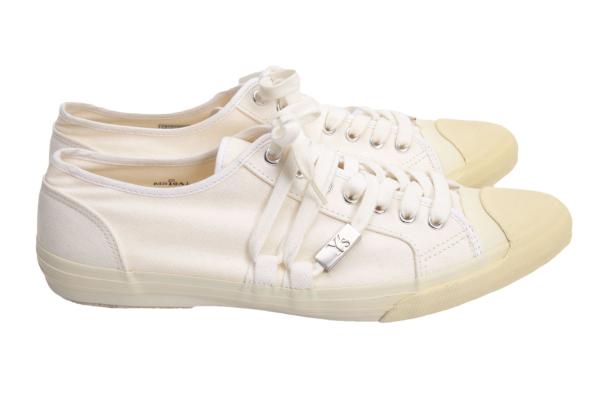 Y's for men Canvas Logo Charm Sneakers White Size 26cm