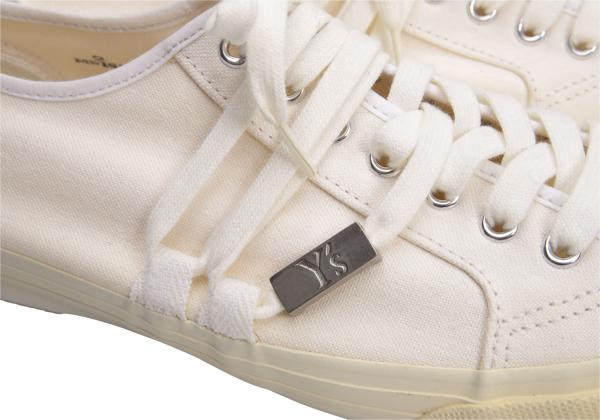 Y's for men Canvas Logo Charm Sneakers White Size 26cm