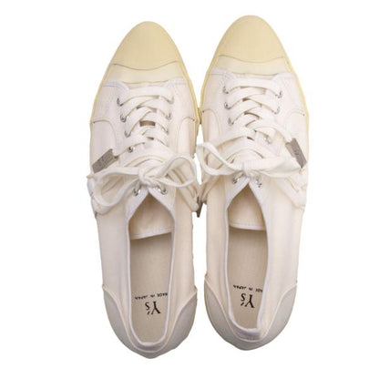 Y's for men Canvas Logo Charm Sneakers White Size 26cm