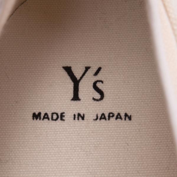 Y's for men Canvas Logo Charm Sneakers White Size 26cm