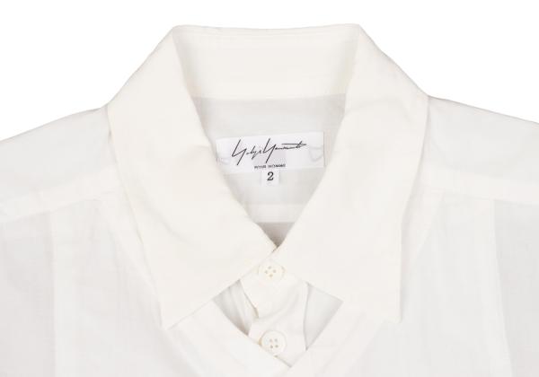 Yohji Yamamoto POUR HOMME Layered SS Shirt Off-White Size 2