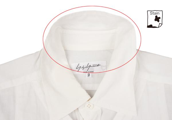 Yohji Yamamoto POUR HOMME Layered SS Shirt Off-White Size 2