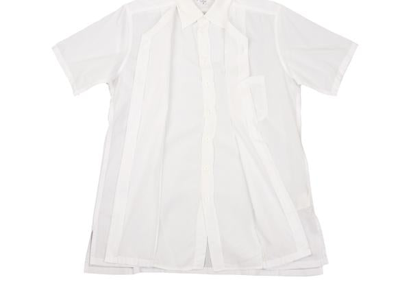 Yohji Yamamoto POUR HOMME Layered SS Shirt Off-White Size 2