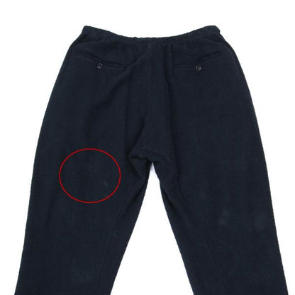 Yohji Yamamoto POUR HOMME Navy Cotton Logo Pile Pants Size 2