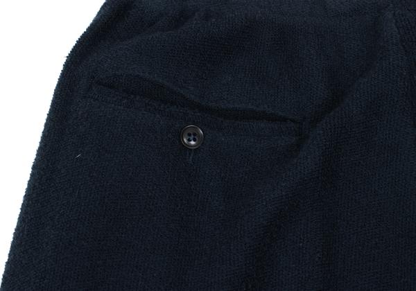 Yohji Yamamoto POUR HOMME Navy Cotton Logo Pile Pants Size 2