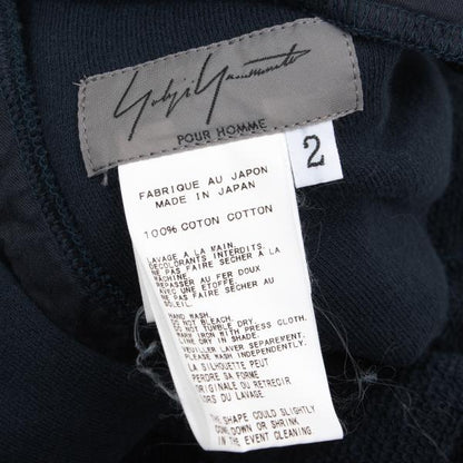 Yohji Yamamoto POUR HOMME Navy Cotton Logo Pile Pants Size 2