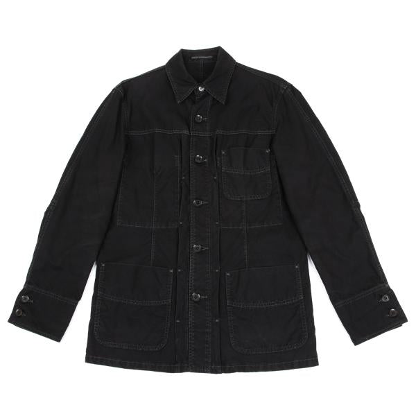 Y's for men Cotton Work Shirt Jacket Black Size 3