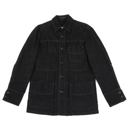 Y's for men Cotton Work Shirt Jacket Black Size 3