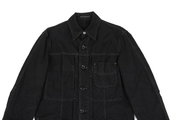 Y's for men Cotton Work Shirt Jacket Black Size 3