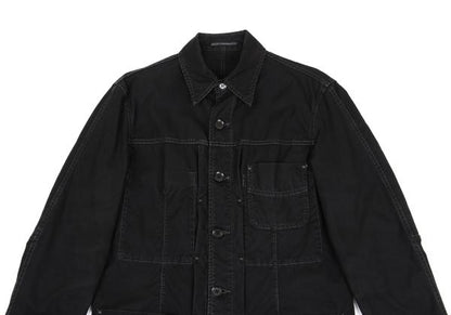 Y's for men Cotton Work Shirt Jacket Black Size 3