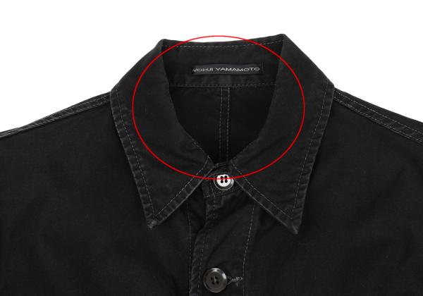 Y's for men Cotton Work Shirt Jacket Black Size 3