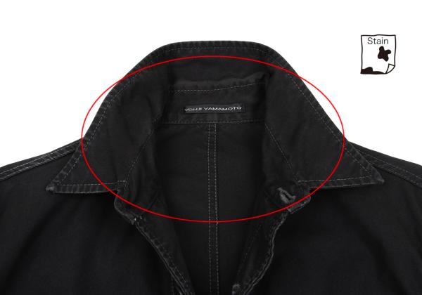 Y's for men Cotton Work Shirt Jacket Black Size 3
