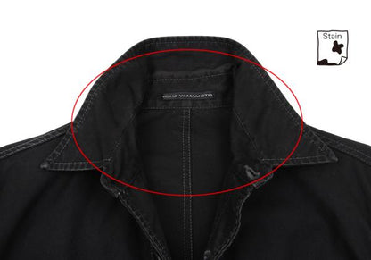 Y's for men Cotton Work Shirt Jacket Black Size 3