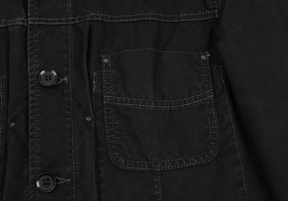 Y's for men Cotton Work Shirt Jacket Black Size 3