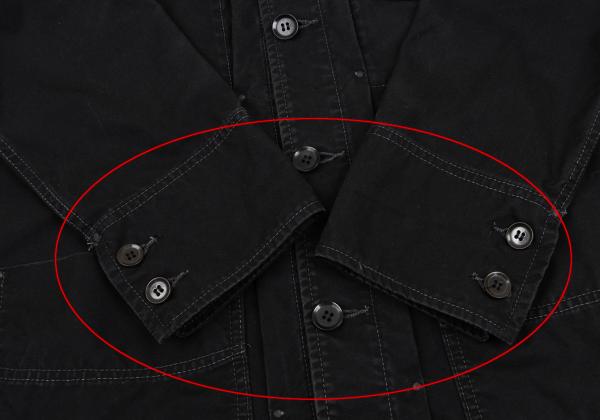 Y's for men Cotton Work Shirt Jacket Black Size 3